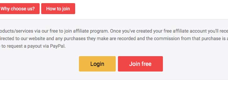 affiliate program register